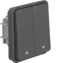 Hager WNA300 Jalousie-Serienschalter 2-fach Pfeile W.1 Grau