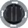 Hager WTE7261BG Jalousie-Drehschalter 2p Z-St 1930/Glas Schwarz