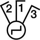 Hager WDE386113 3-Stufenschalter UP Stellung 2-1-3