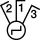 Hager WDE386113 3-Stufenschalter UP Stellung 2-1-3