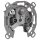Hager WDF4593 Antennen-Steckdose Antennendose 3-Loch SAT TV FM Einzeldose