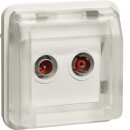 Hager WNA254B Antennendosen-Einsatz 2Loch Dgd W.1...