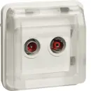 Hager WNA254B Antennendosen-Einsatz 2Loch Dgd W.1...