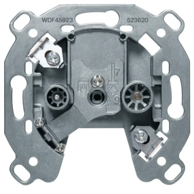 Hager WDF45923 Antennen-Steckdose TV FM 20dB Durchgangsdose
