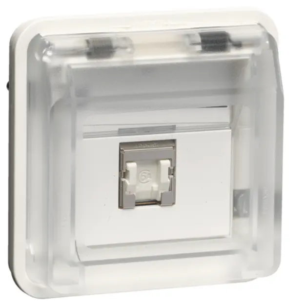 Hager WNA226B UAE Std.n-Einsatz 8p geschi Kat.6 W.1 Polarweiß