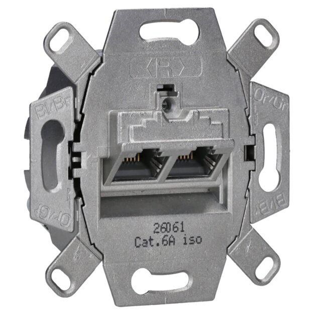 Hager WDF410862 UAE-Steckdose Netzwerkdose 8/8-polig geschirmt Cat.6A