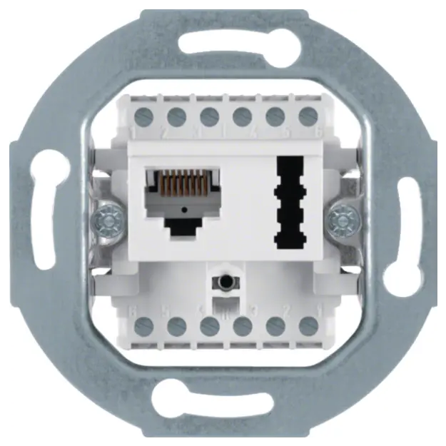Hager WDF4104 UAE 8(6)/TAE 6 F+N-Anschlussdose Modul...