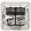 Hager WNA227B UAE Steckdoseneinsatz 8/8p Kat.6 W.1 Polarweiß