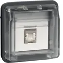 Hager WNA226 UAE Steckdoseneinsatz 8p Kat.6 W.1 Grau