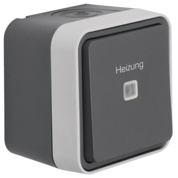 Hager WNC016 Kontroll-Wechselschalter Heizung AP W.1 Grau