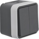 Hager WNC042 Aufputz Serienschalter Feuchtraumschalter Serie W.1 Grau
