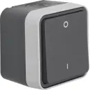 Hager WNC008 Ausschalter 2pol Druck 0 u 1 AP W.1 Grau