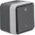Hager WNC008 Ausschalter 2pol Druck 0 u 1 AP W.1 Grau