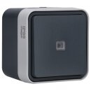 Hager WNC003 Kontroll-Wechselschalter Feuchtraumschalter Aufputz Serie W.1 Grau LT