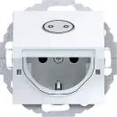Hager WAS1219WG Steckdose SCHUKO mit Klappdeckel und...