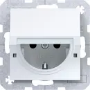 Hager WAS1212WG Steckdose SCHUKO mit Klappdeckel und...