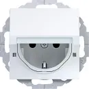 Hager WAS1213WG Steckdose SCHUKO mit Klappdeckel und...