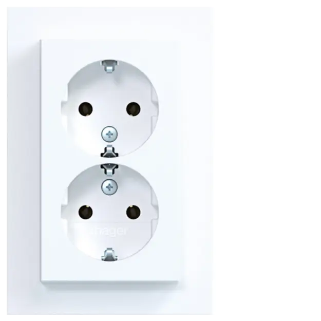 Hager WAS2175WM D-STD SCHUKO Abdeckplatte SK A.1 Lichtweiß