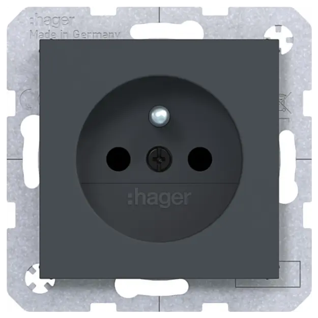 Hager WAS1600AT Steckdose SCHUKO mit erhöhtem Berührungsschutz Ax/Cx