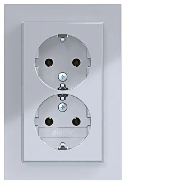 Hager WAS2175TA D-STD SCHUKO Abdeckplatte A.1 Titan