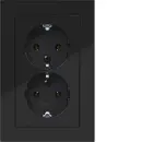 Hager WAS2175BG D-STD SCHUKO Abdeckplatte SK A.1 Schwarz...