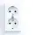 Hager WAS2177WM D-STD SCHUKO Abdeckplatte SK A.8 Lichtweiß mt