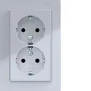 Hager WAS2275TA Doppelsteckdose SCHUKO Abdeckplatte mit...