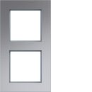 Hager WAD8200ALV Rahmen 2fach senkrecht A.8 al matt Alu