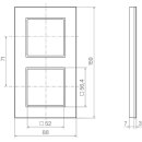 Hager WAD8200ALV Rahmen 2fach senkrecht A.8 al matt Alu