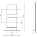 Hager WAD8200ALV Rahmen 2fach senkrecht A.8 al matt Alu