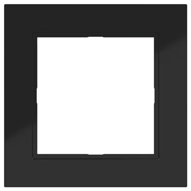 Hager WAD6120BG LED-Rahmen 1fach A.1 Nachtschwarz
