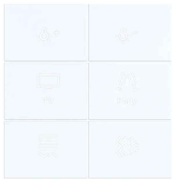 Hager WAK7216WG Aufsatz KNX Tastsensor 6f Bel A.x/C.x Lichtweiß