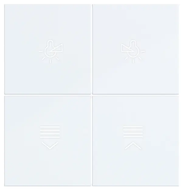 Hager WAK7214WM Aufsatz KNX Tastsensor 4f Bel A.x/C.x Lichtweiß