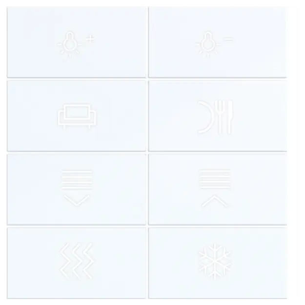 Hager WAK7218WG Aufsatz KNX Tastsensor 8f Bel A.x/C.x Lichtweiß