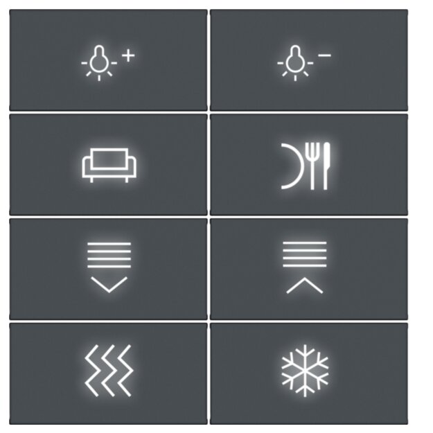 Hager WAK7218AT Aufsatz KNX Tastsensor 8f Bel A.x/C.x Anthrazit