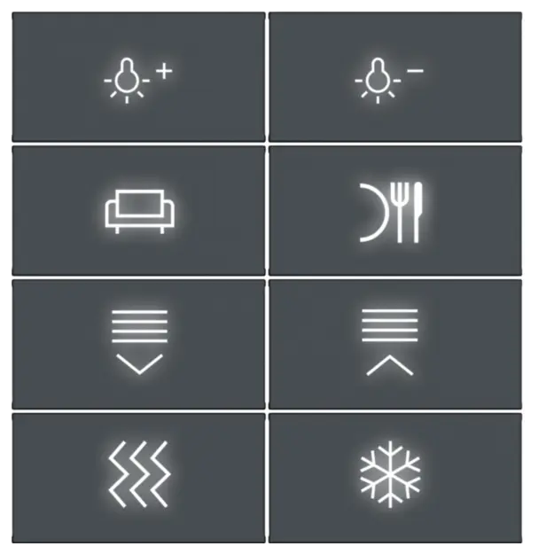 Hager WAK7218AT Aufsatz KNX Tastsensor 8f Bel A.x/C.x Anthrazit