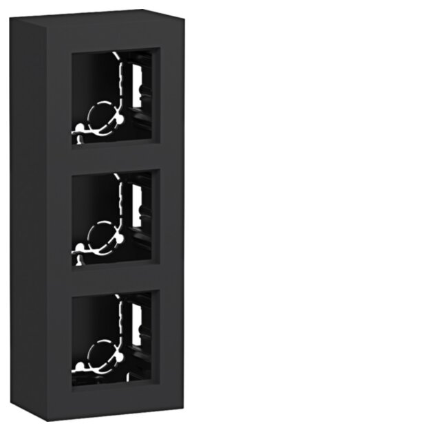 Hager WAD8310BM Gehäuse 3-fach Ausführung AP A.8 Schwarz matt