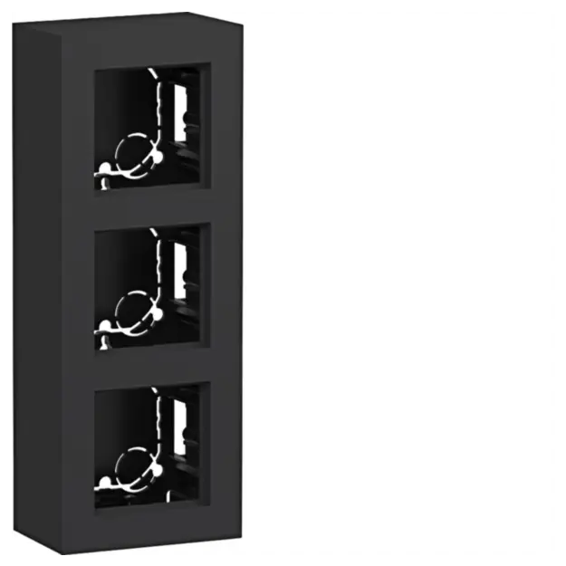 Hager WAD8310BM Gehäuse 3-fach Ausführung AP A.8 Schwarz matt