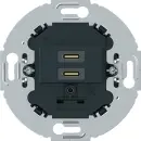 Hager WTS4155BM USB-Ladsteckdose UP C+C PD20W rund Anthrazit