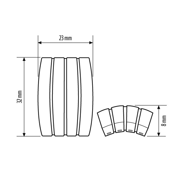 Esylux MD LENS CLIPS WH Serie MD: Abdeckclipse Weiß EM00025723