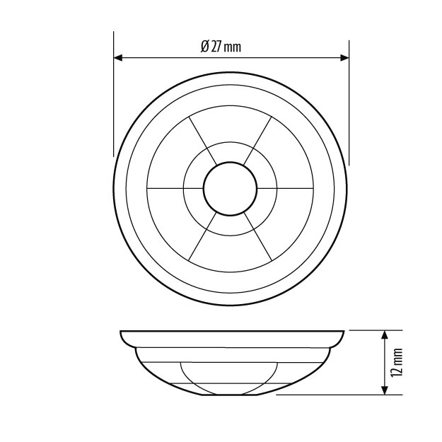 Esylux COMPACT MINI MOUNTING SET 6 Deckeneinbauset COMPACT MINI mit Federklammern und Klemmring 6 m EP10425943