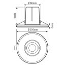 Esylux PD-FLAT 360i/10 DT KNXs LARGE ROUND FM WH Deckeneinbau-Präsenzmelder Reichweite Ø 10 m KNX secure fernbedienbar Bis zu 4 Lichtkanäle Bis zu 3 separate Schaltkanäle 2 Logikmodule Weiß EP10451812