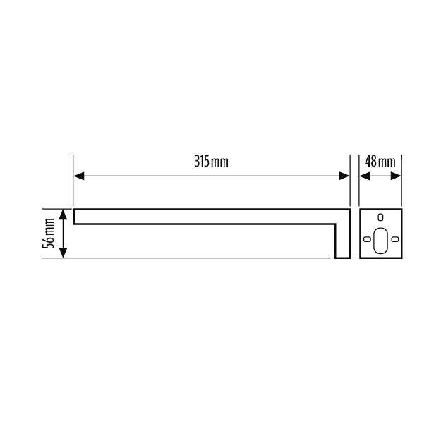 Esylux SLC WBM BRACKET Ersatzteil: Wandausleger für Serie SLC WBM EN00433122
