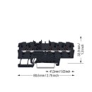 Wago 2001-1505 5-Leiter-Durchgangsklemme 1,5 mm² für Anwendungen Ex e II geeignet Schwarz