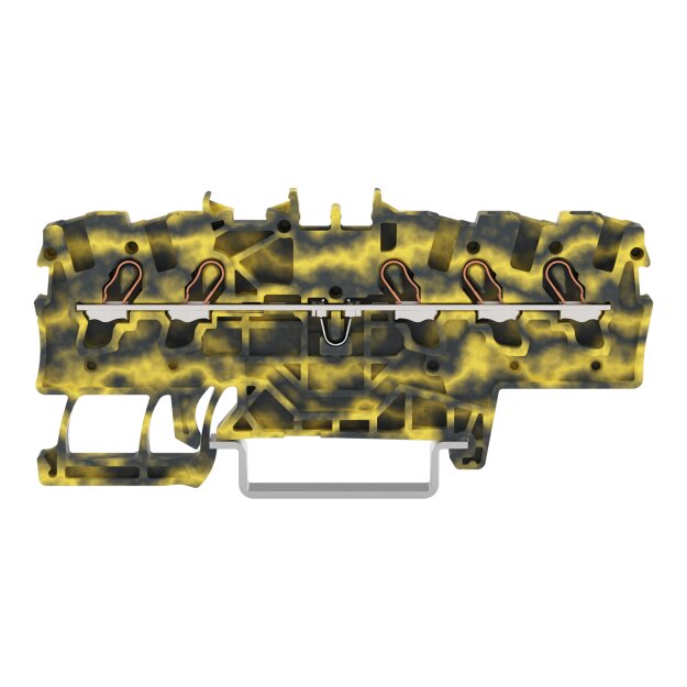Wago 2001-1501/000-053 5-Leiter-Durchgangsklemme 1,5 mm² für Anwendungen Ex e II geeignet Dunkelgrau Gelb