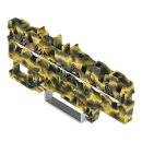 Wago 2001-1501/000-053 5-Leiter-Durchgangsklemme 1,5 mm² für Anwendungen Ex e II geeignet Dunkelgrau Gelb