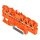 Wago 2201-1502 5-Leiter-Durchgangsklemme mit Drücker 1,5 mm² Orange