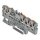 Wago 2201-1501 5-Leiter-Durchgangsklemme mit Drücker 1,5 mm² Grau