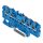Wago 2201-1504 5-Leiter-Durchgangsklemme mit Drücker 1,5 mm² Blau