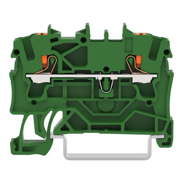 Wago 2202-1201/000-001 2-Leiter-Durchgangsklemme mit Drücker 2,5 mm² Grün